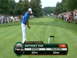 Anthony Kim Hits Spectator In The Ass