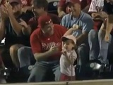 Little Girl Tosses Back Foul Ball