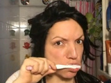 Just A Girl Brushing Her Teeth