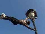 Foot Freestylin On A Lamp Post