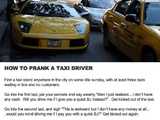 How To Prank A Taxi Driver